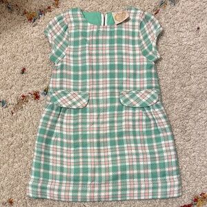 Beaufort Bonnet Company Plaid Green and Pink Dress 4T